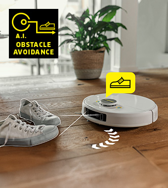 Karcher RCV 5 Cordless Robot Vacuum Cleaner With Wiping Mopping Function AI Camera Obstacle Avoidance