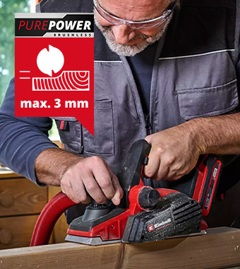 Max. clamping depth: 3 mm Einhell Professional TP-PL 18/3 Li BL 18v Cordless Planer