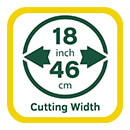 46 cm (18 inch) Cutting Width Webb Supreme WER18HW4 Cutting Width
