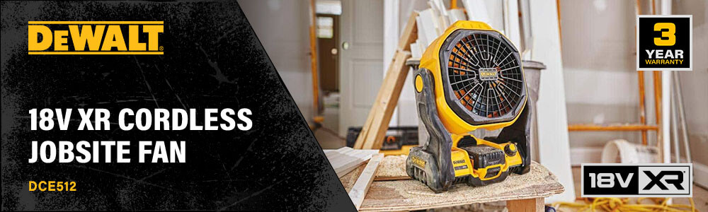 DeWalt DCE512
18v XR Cordless
Jobsite Fan DeWalt DCE512 18v XR Cordless Jobsite Fan