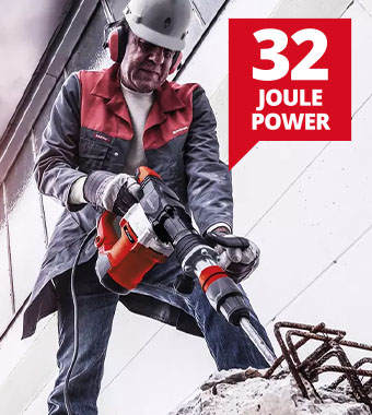 High demolition performance (32 Joules power) Einhell TE-DH 32 SDS-Max Demo Hammer 32J 1500W