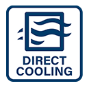 Direct cooling for high overload
capability and a long service life. Bosch GWS9115S Direct Cooling