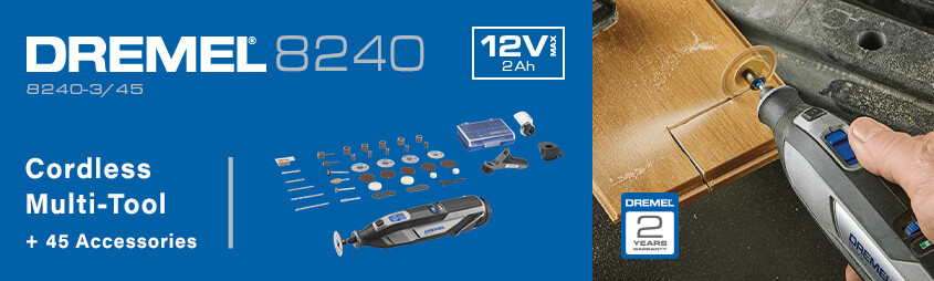 Dremel 8240 12v Cordless Rotary MultiTool 45 Accessory Kit
