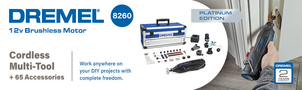 Dremel 8260 12v Cordless Brushless Rotary Multi Tool 65 Accessory Platinum Kit