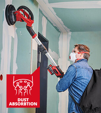 Einhell TE-DW 18-225 Li Cordless Drywall Sander dust extraction