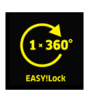 EASY!Lock
Robust, long-lasting quick-release lock:
five times faster than screwing. Karcher HD613CX EasyLock