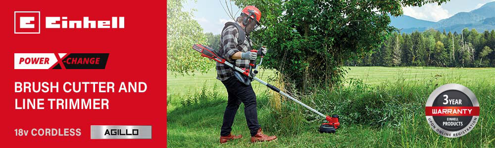 Einhell AGILLO 18/200
18v Power-X-Change Cordless
Split Shaft Brush Cutter and
Line Trimmer 200/300mm Einhell AGILLO 18-200 18v Cordless Split Shaft Brush Cutter Line Trimmer 300mm Power-X-Change