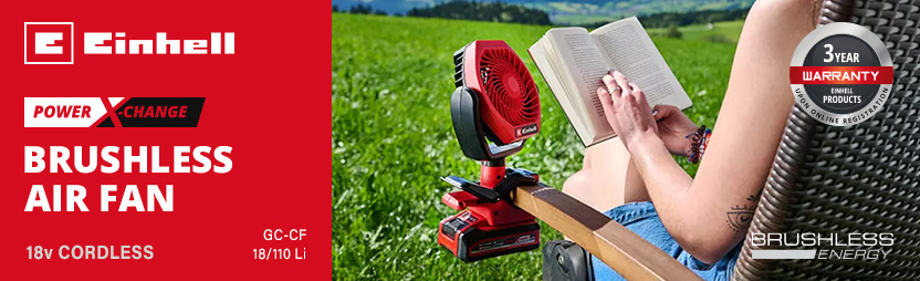 Einhell GC-CF 18/110 Li 18v Cordless Brushless Air Fan Power-X-Change