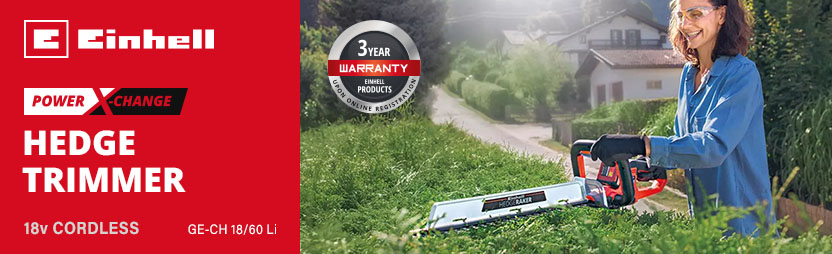 Einhell GE-CH 18/60 Li 18v Power-X-Change Cordless Hedge Trimmer 600mm