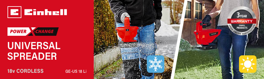 Einhell GE-US-18-Li 18v Power-X-Change Cordless Grass Salt Seed Spreader