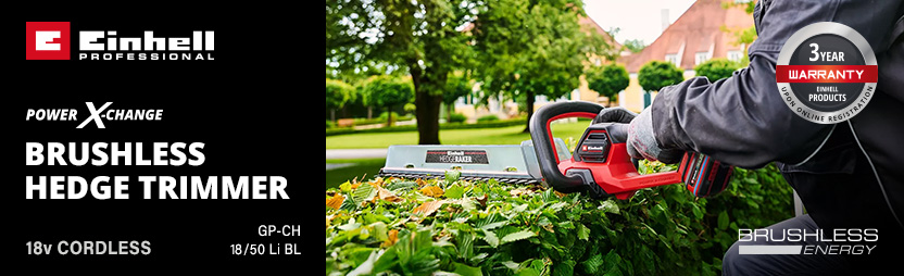Einhell Professional GP-CH 18/50 Li BL 18v Cordless Brushless Hedge Trimmer 500mm Power-X-Change Einhell Professional GP-CH 18/50 Li BL 18v Cordless Brushless Hedge Trimmer 500mm Power-X-Change