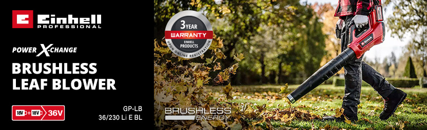 Einhell Professional GP-LB 36/230 Li E BL 36v Cordless Brushless Leaf Blower Power-X-Change Einhell Professional GP-LB 36/230 Li E BL 36v Cordless Brushless Leaf Blower Power-X-Change