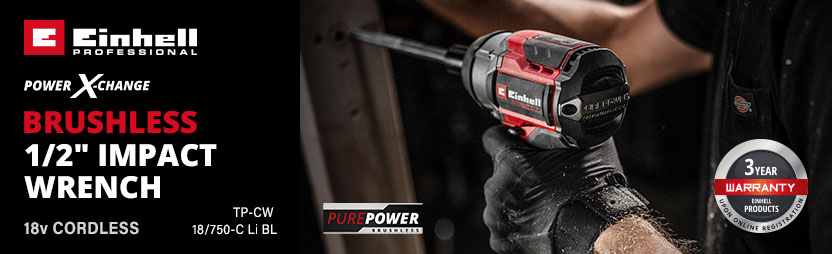 Einhell Professional TP-CW 18/750-C Li BL 18v Cordless Brushless 1/2" Impact Wrench