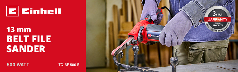 Einhell TC-BF 500 E Corded Belt File Sander 13mm Einhell TC-BF 500 E Corded Belt File Sander 13mm