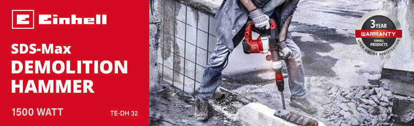 Einhell TE-DH 32
SDS-Max Demolition Hammer Einhell TE-DH 32 SDS-Max Demolition Hammer