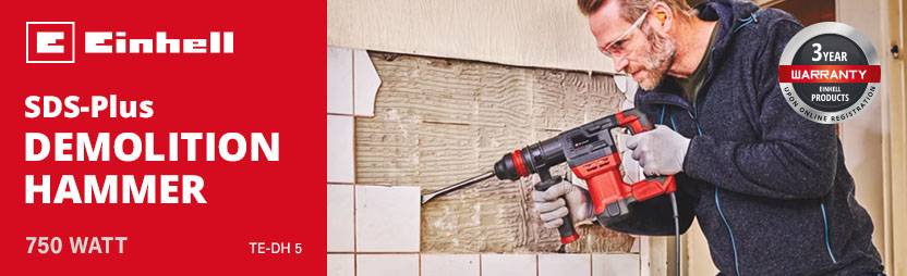 Einhell TE-DH 5
SDS-Plus Demolition Hammer Einhell TE-DH 5 SDS-Plus Demolition Hammer