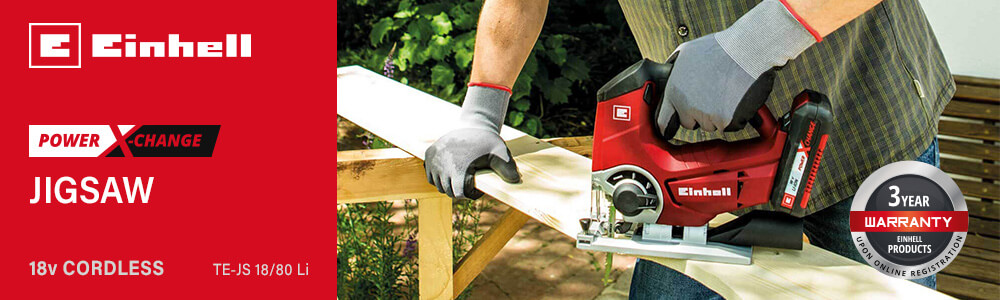 Einhell TE-JS 18/80 Li
18v Power-X-Change Cordless Jigsaw Einhell TE-JS 18-80 Li 18v Cordless Jigsaw Power X-Change