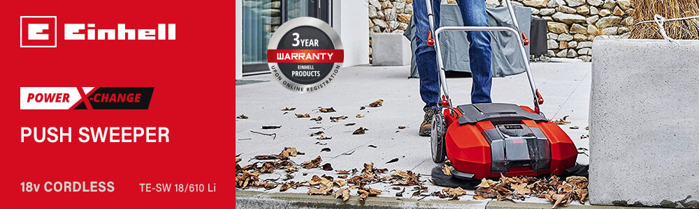 Einhell TE-SW 18-610 Li 18v Cordless Push Sweeper Power-X-Change