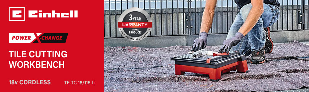 Einhell TE-TC 18-115 Li 18v Cordless Workbench Tile Saw 115mm Power-X-Change