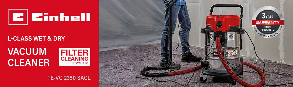 Einhell TE-VC 2250 SACL L-Class
Wet and Dry Vacuum Cleaner
with Power Take Off 50L Einhell TE-VC 2250 SACL L-Class Wet Dry Vacuum Cleaner Power Take Off 50L