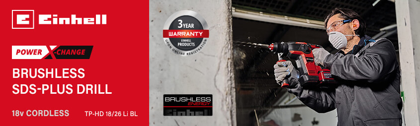 Einhell TP-HD-18-26-Li-BL 18v Power-X-Change Cordless Brushless SDS-Plus Drill
