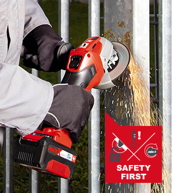 Lightest angle grinder of its class. Einhell TE-AG 18-115 Li Cordless Angle Grinder