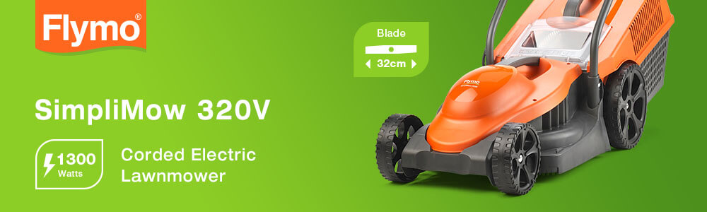 Flymo SimpliMow 320V
Electric Rotary Lawnmower 320mm Flymo SimpliMow 320V Electric Rotary Lawnmower 320mm