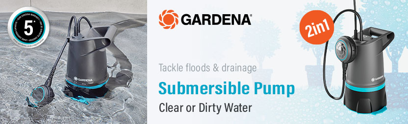 Gardena 20000 BASIC Clear Dirty Water Submersible Water Pump 9018-28
