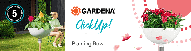 Gardena 1132020 ClickUp Garden Decoration Plant Flower Bowl