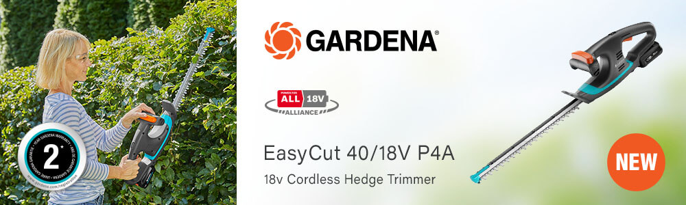 Gardena EasyCut 40 P4A
18v Cordless Hedge Trimmer 400mm Gardena EasyCut 40 P4A PowerForAll 18v Cordless Hedge Trimmer 14733-55