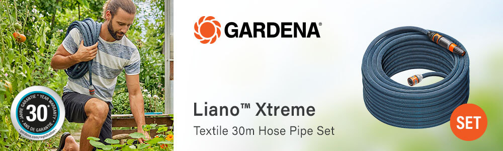 Gardena Liano XTREME
Textile Hose Pipe Set (30m) Gardena Liano XTREME Textile Hose Pipe Set 30m 18477-20