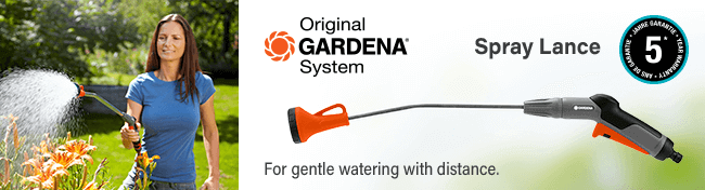 Gardena Original
Spray Lance
For gentle watering with distance. Gardena ORIGINAL Spray Lance