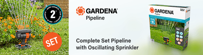 Gardena PIPELINE
Complete Set with Sprinkler Gardena PIPELINE Complete Set Sprinkler 8274-34