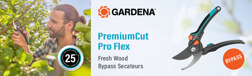 Gardena PremiumCut Pro Flex
Green Wood Bypass Secateurs Gardena PremiumCut Pro Flex Green Wood Bypass Secateurs 12252-20