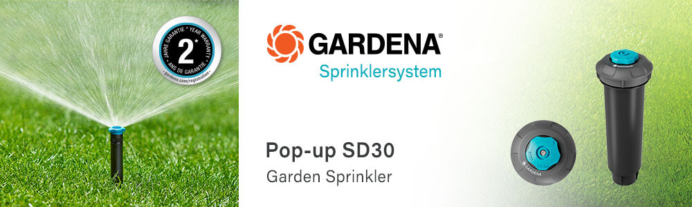 Gardena SprinklerSystem SD30
Pop-Up Garden Sprinkler Gardena SprinklerSystem SD30 PopUp Garden Sprinkler 8241-20