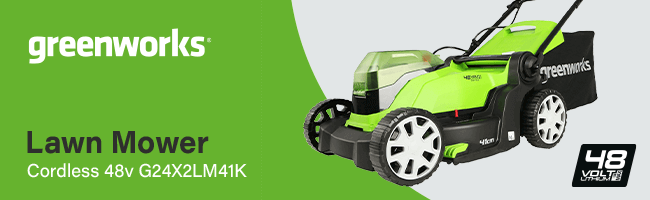 Greenworks G24X2LM41K 48v Cordless Rotary Lawnmower 410mm Greenworks G24X2LM41K 48v Cordless Rotary Lawnmower 410mm