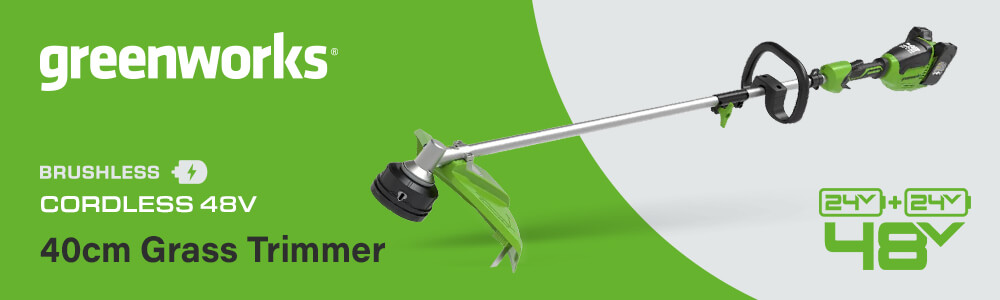 Greenworks GD24X2TX 48v 24v Cordless Brushless Grass Trimmer