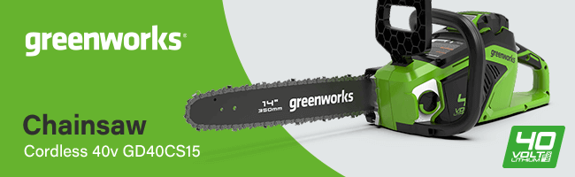 Greenworks GD40CS15 40v Cordless Digipro Chainsaw 375mm Greenworks GD40CS15 40v Cordless Digipro Chainsaw 375mm