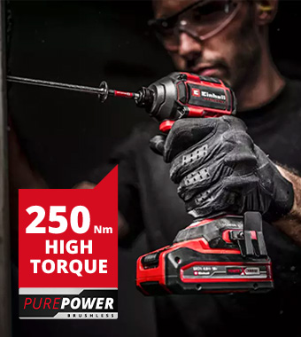 Maximum torque of 250 Nm Einhell Pro TP-CI 18/250-C Li BL 18v Brushless 1/4inch Impact Driver 250Nm