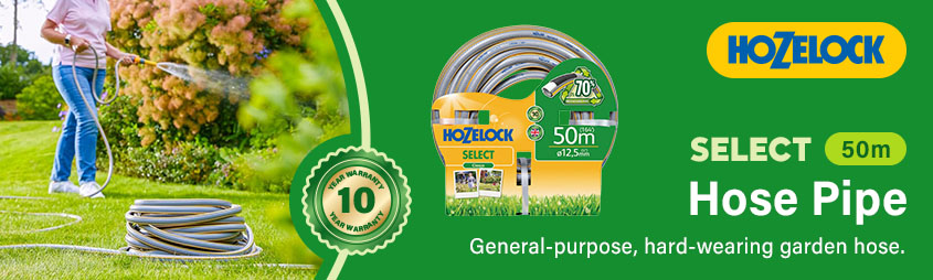 Hozelock Select Garden Hose Pipe 50m Hozelock Select Garden Hose Pipe 100-100-609
