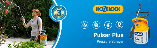 Hozelock Pulsar Plus
5 Litre Pressure Sprayer Hozelock Pulsar Plus 4310 Water Pressure Sprayer