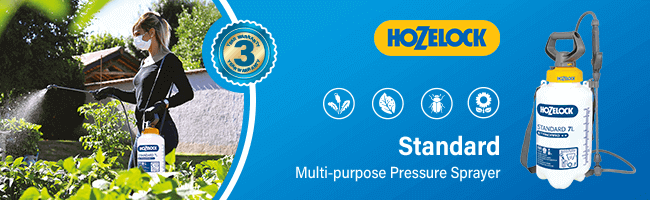 Hozelock Standard
7 Litre Pressure Sprayer Hozelock 4231 Standard Water Pressure Sprayer
