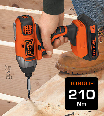 Black Decker BCK25S2S Power Connect Cordless Impact Driver Torque Nm