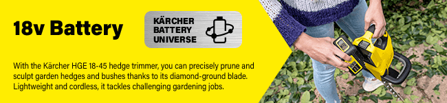 Karcher HGE1845 Hedge Trimmer 18v Battery Universe Cordless Range