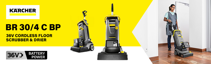 Karcher BR 30/4 C BP Professional 36v Cordless Small Area Floor Cleaner and Scrubber Drier