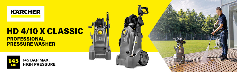 Karcher HD 4/10 X Classic Professional Pressure Washer 145 Bar (Not Easy!Lock)