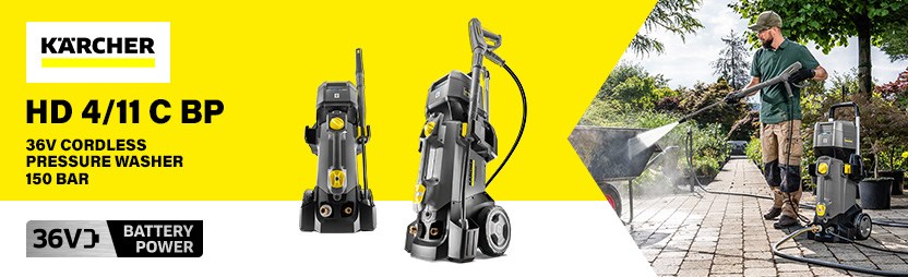 Karcher HD 4/11 C BP Professional 36v Cordless Pressure Washer 150 Bar Karcher HD 4/11 C BP Professional 36v Cordless Pressure Washer 150 Bar