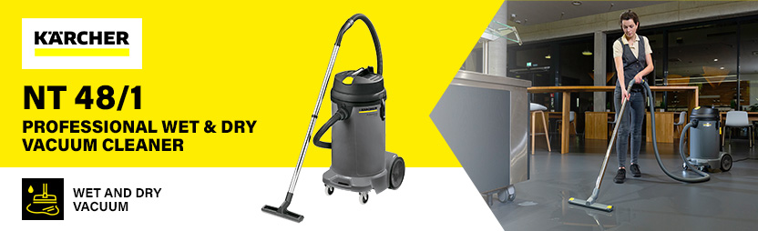 Karcher NT 48/1 Professional Wet and Dry Vacuum Cleaner 48L Karcher 14286220 NT 48-1 Professional Wet Dry Vacuum Cleaner 48L