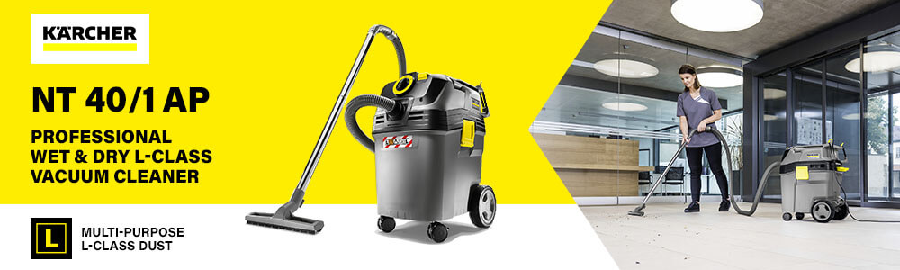 Karcher NT 40/1 AP L-Class
Professional Wet & Dry Vacuum Cleaner 40L Karcher NT401AP L-Class Professional Wet Dry Vacuum Cleaner 40L