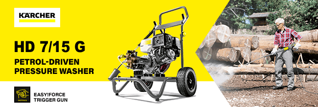 Karcher
HD 7/15 G 150 Bar
Professional Petrol Pressure Washer Karcher HD715G Professional Petrol Pressure Washer